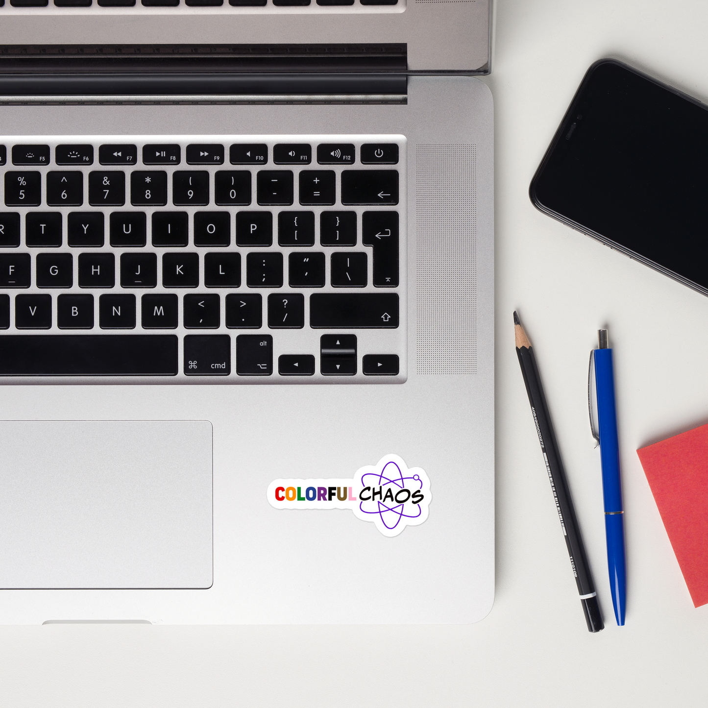 Colorful Chaos Horizontal Logo Bubble-free Sticker