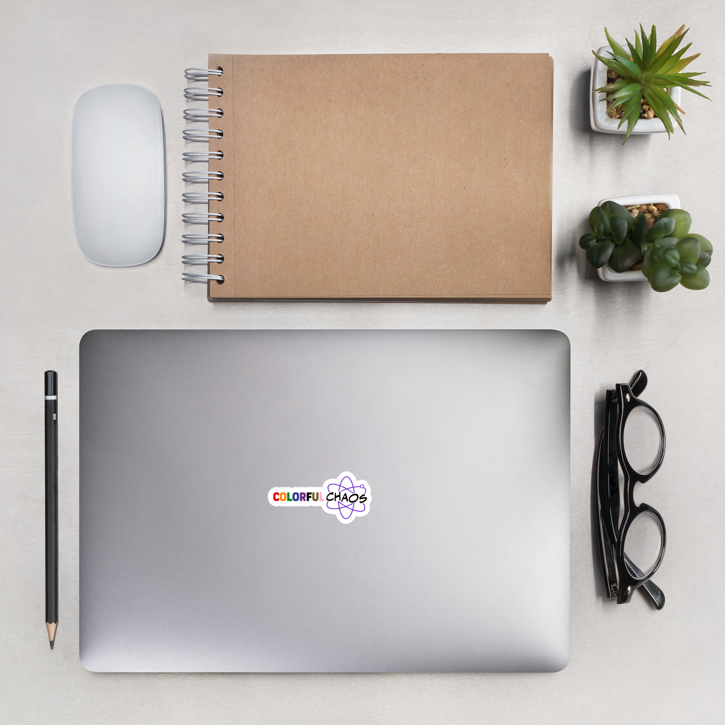 Colorful Chaos Horizontal Logo Bubble-free Sticker