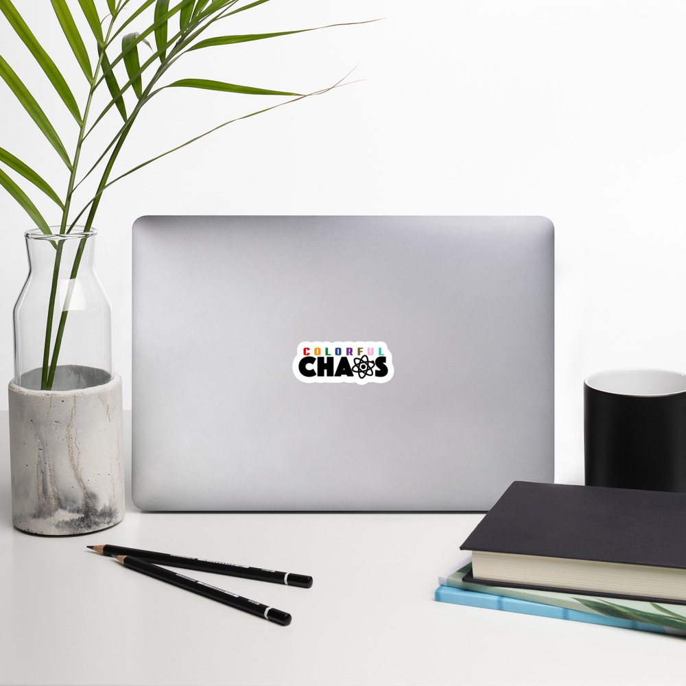 Colorful Chaos Vertical Logo Bubble-free Sticker