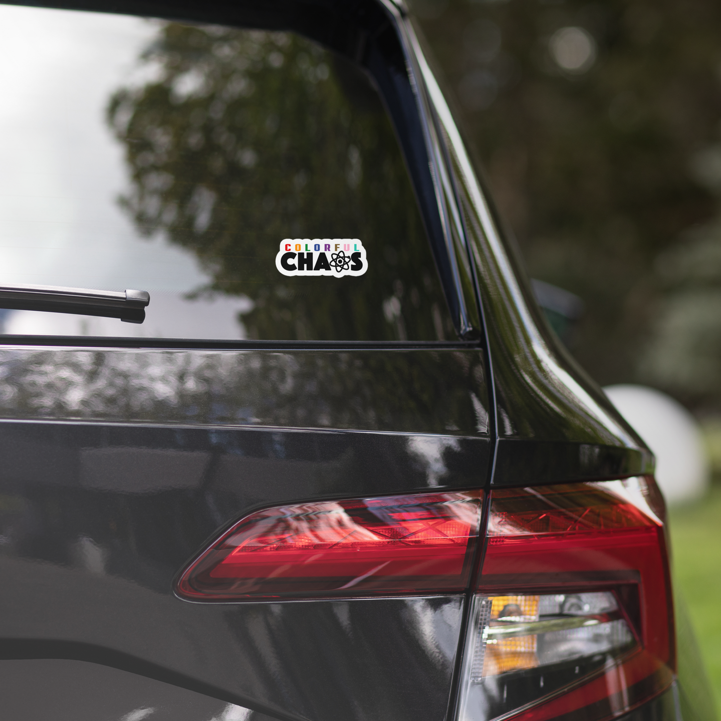 Colorful Chaos Vertical Logo Bubble-free Sticker