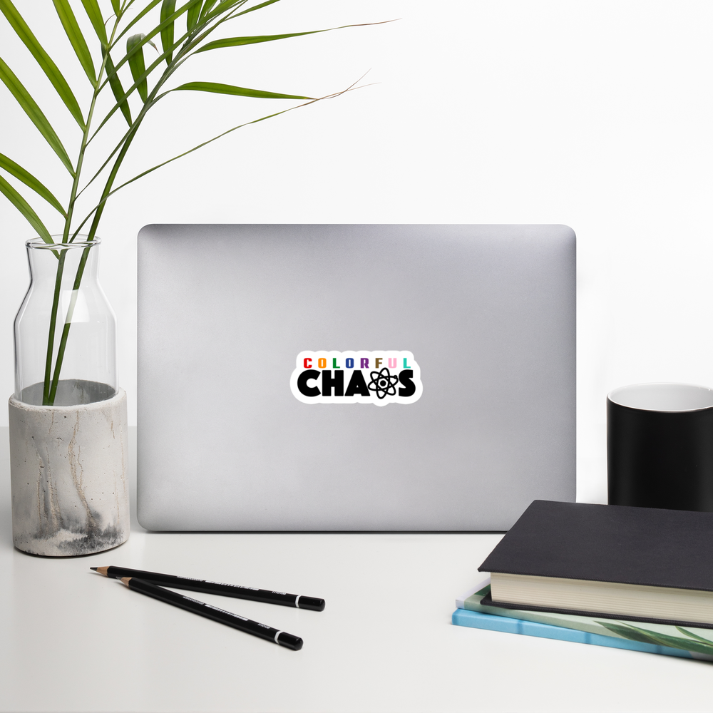 Colorful Chaos Vertical Logo Bubble-free Sticker