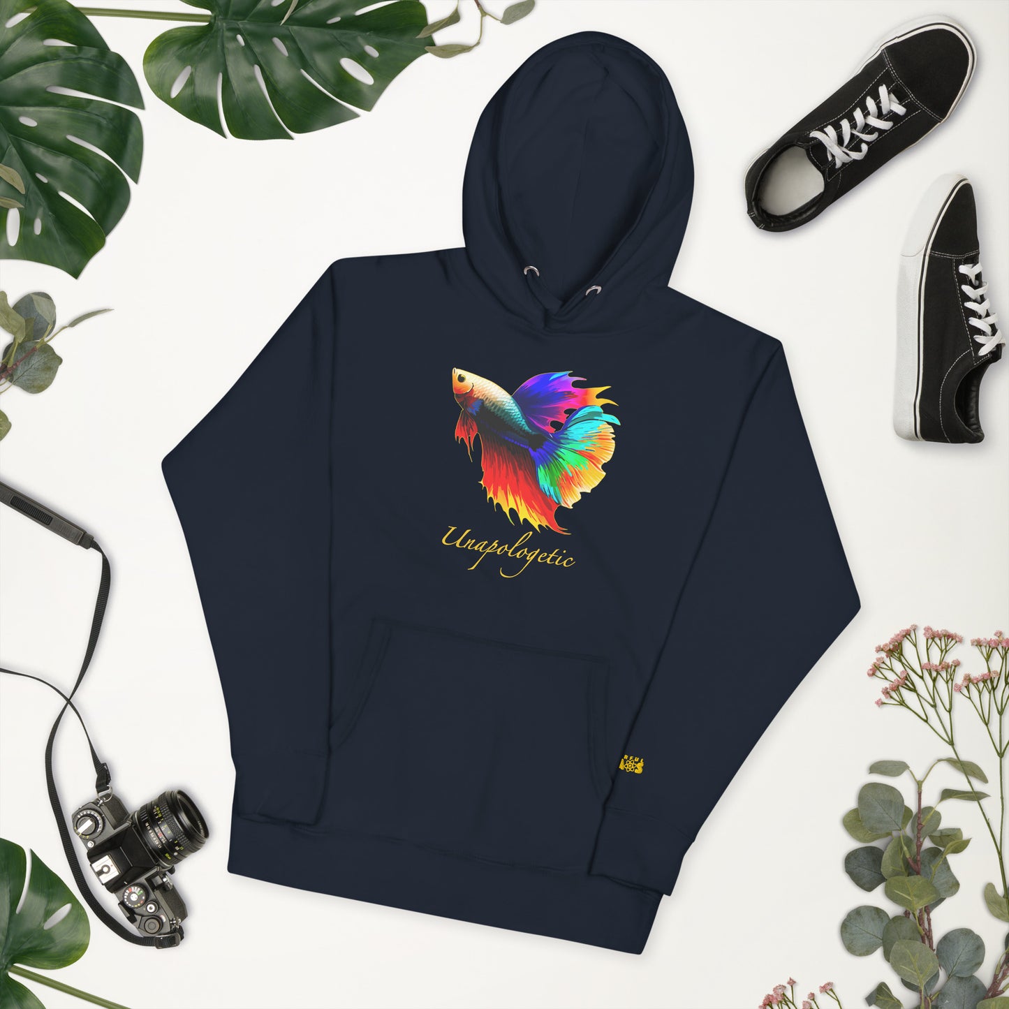 Betta Vibrant Rainbow Unapologetic Premium Unisex Hoodie